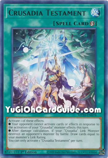 Yu-Gi-Oh Card: Crusadia Testament