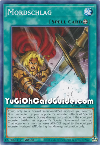 Yu-Gi-Oh Card: Mordschlag