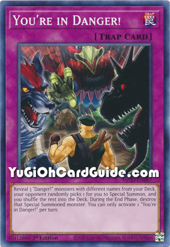 Yu-Gi-Oh Card: You're in Danger!