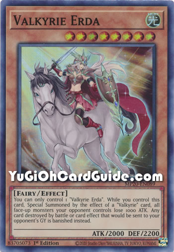 Yu-Gi-Oh Card: Valkyrie Erda