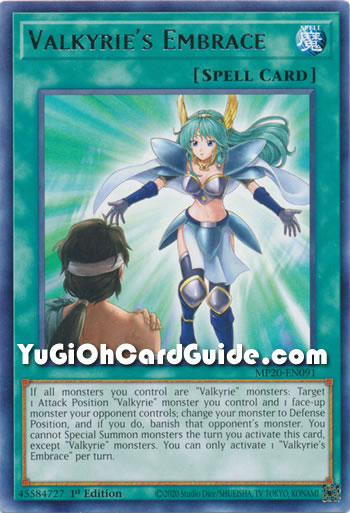 Yu-Gi-Oh Card: Valkyrie's Embrace