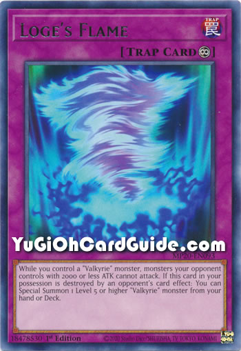Yu-Gi-Oh Card: Loge's Flame