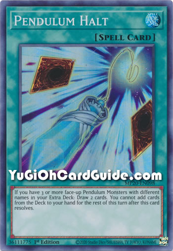 Yu-Gi-Oh Card: Pendulum Halt
