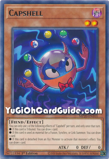 Yu-Gi-Oh Card: Capshell