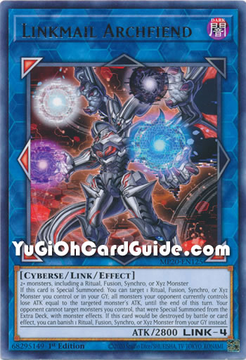 Yu-Gi-Oh Card: Linkmail Archfiend