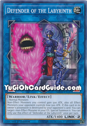 Yu-Gi-Oh Card: Defender of the Labyrinth