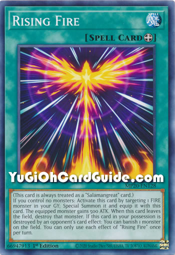 Yu-Gi-Oh Card: Rising Fire