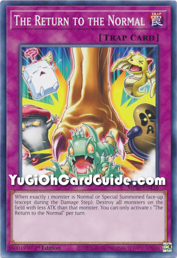 Yu-Gi-Oh Card: The Return to the Normal