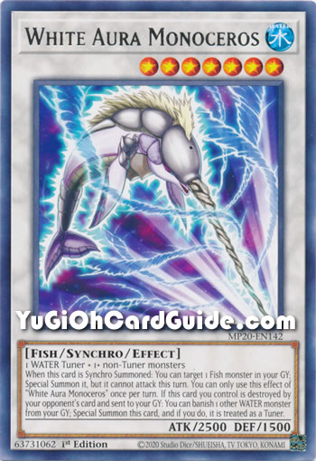 Yu-Gi-Oh Card: White Aura Monoceros