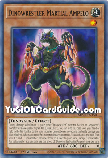 Yu-Gi-Oh Card: Dinowrestler Martial Ampelo