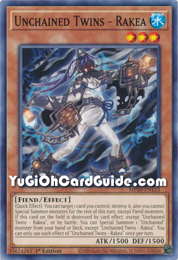 Yu-Gi-Oh Card: Unchained Twins - Rakea
