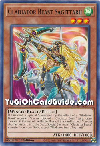 Yu-Gi-Oh Card: Gladiator Beast Sagittarii