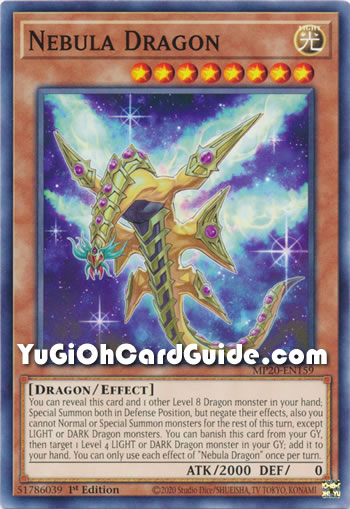 Yu-Gi-Oh Card: Nebula Dragon