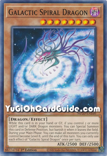 Yu-Gi-Oh Card: Galactic Spiral Dragon