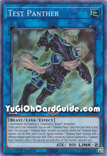 Yu-Gi-Oh Card: Test Panther