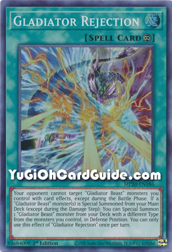 Yu-Gi-Oh Card: Gladiator Rejection