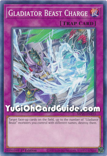 Yu-Gi-Oh Card: Gladiator Beast Charge