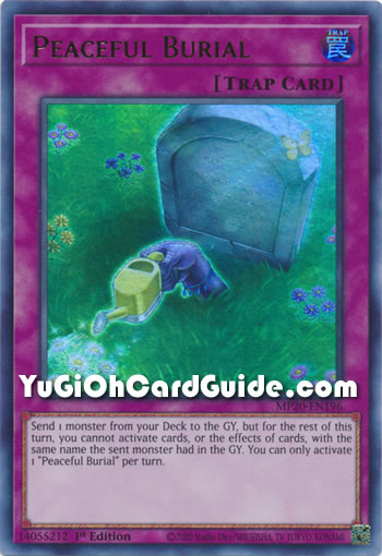 Yu-Gi-Oh Card: Peaceful Burial