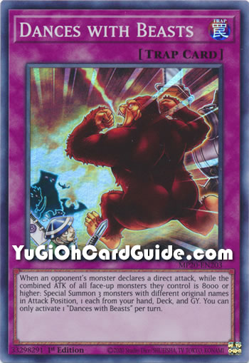 Yu-Gi-Oh Card: Dances with Beasts