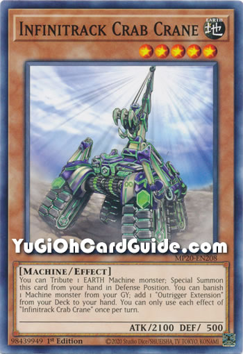 Yu-Gi-Oh Card: Infinitrack Crab Crane