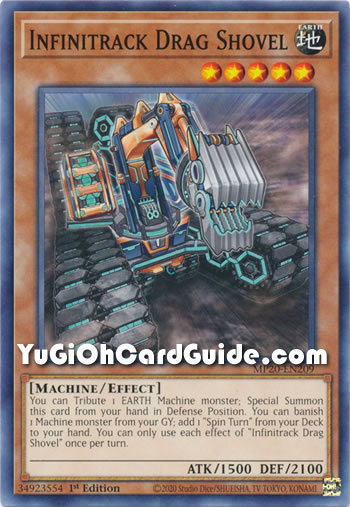 Yu-Gi-Oh Card: Infinitrack Drag Shovel
