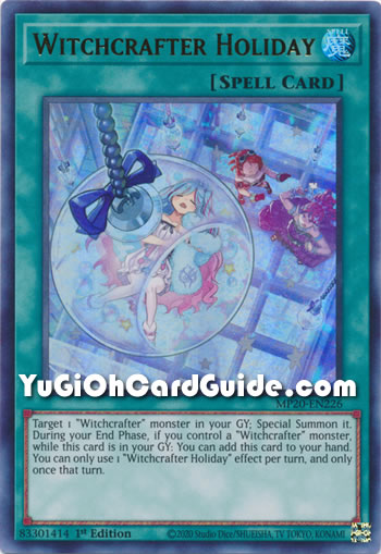 Yu-Gi-Oh Card: Witchcrafter Holiday
