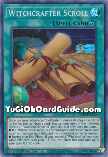 Yu-Gi-Oh Card: Witchcrafter Scroll