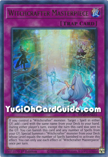 Yu-Gi-Oh Card: Witchcrafter Masterpiece
