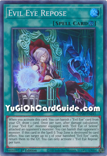 Yu-Gi-Oh Card: Evil Eye Repose
