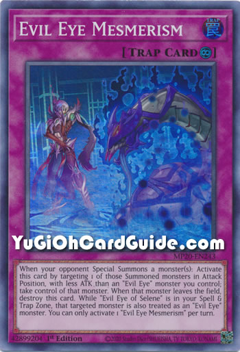 Yu-Gi-Oh Card: Evil Eye Mesmerism
