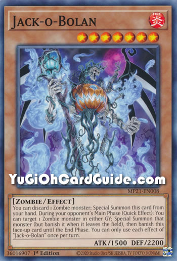 Yu-Gi-Oh Card: Jack-o-Bolan