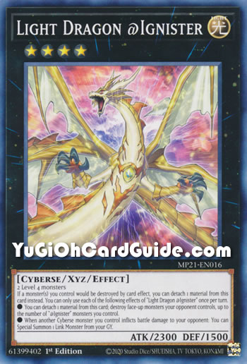 Yu-Gi-Oh Card: Light Dragon @Ignister