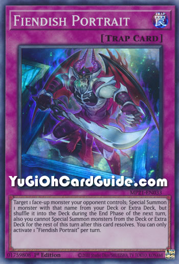 Yu-Gi-Oh Card: Fiendish Portrait