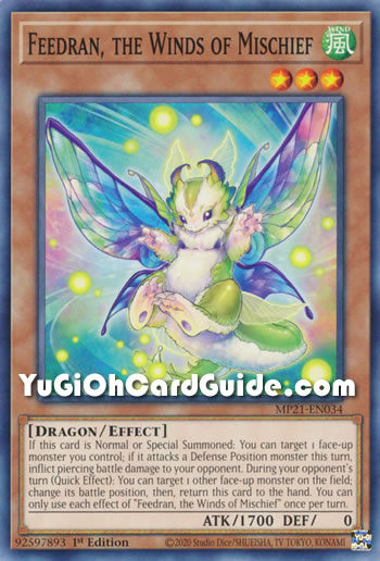Yu-Gi-Oh Card: Feedran, the Winds of Mischief