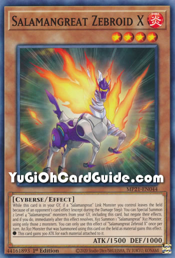 Yu-Gi-Oh Card: Salamangreat Zebroid X