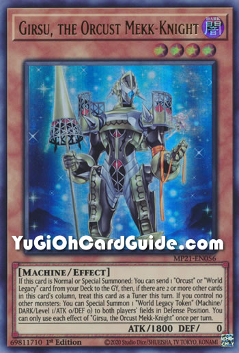 Yu-Gi-Oh Card: Girsu, the Orcust Mekk-Knight