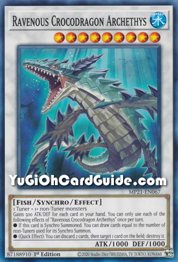 Yu-Gi-Oh Card: Ravenous Crocodragon Archethys