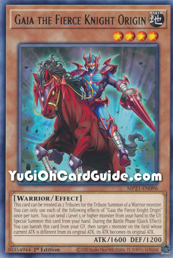 Yu-Gi-Oh Card: Gaia the Fierce Knight Origin
