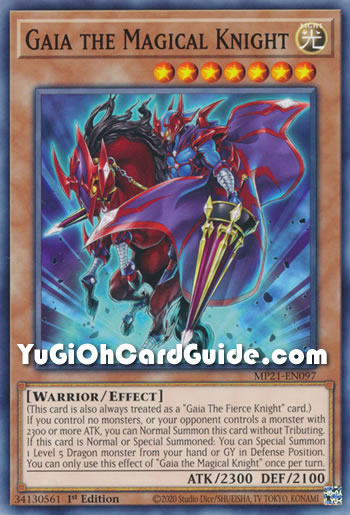 Yu-Gi-Oh Card: Gaia the Magical Knight