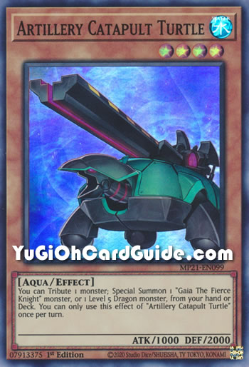 Yu-Gi-Oh Card: Artillery Catapult Turtle