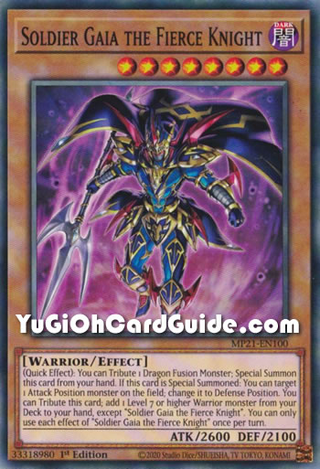 Yu-Gi-Oh Card: Soldier Gaia The Fierce Knight