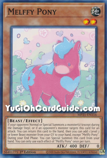 Yu-Gi-Oh Card: Melffy Pony
