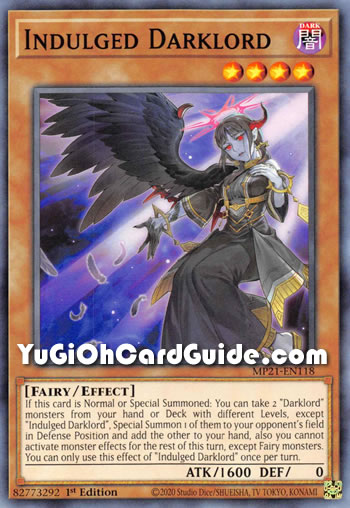 Yu-Gi-Oh Card: Indulged Darklord
