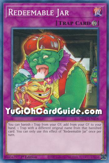 Yu-Gi-Oh Card: Redeemable Jar