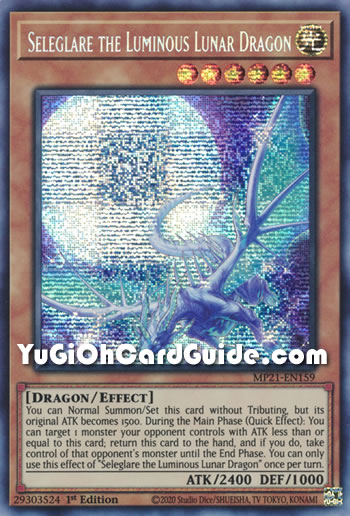 Yu-Gi-Oh Card: Seleglare the Luminous Lunar Dragon