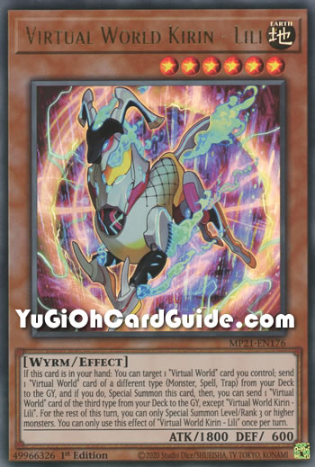 Yu-Gi-Oh Card: Virtual World Kirin - Lili