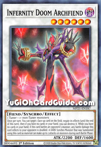 Yu-Gi-Oh Card: Infernity Doom Archfiend