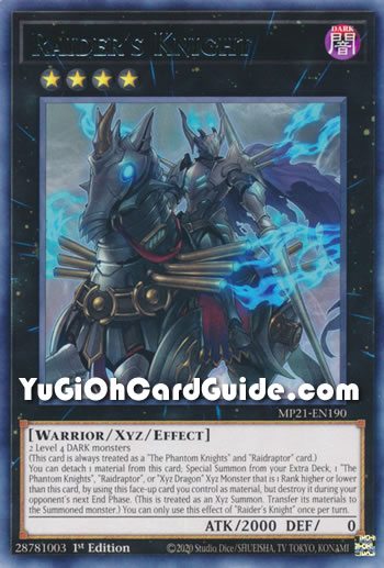 Yu-Gi-Oh Card: Raider's Knight