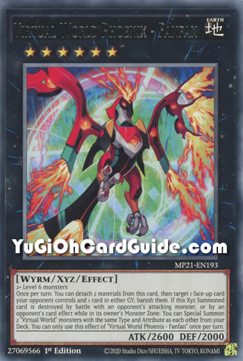 Yu-Gi-Oh Card: Virtual World Phoenix - Fanfan