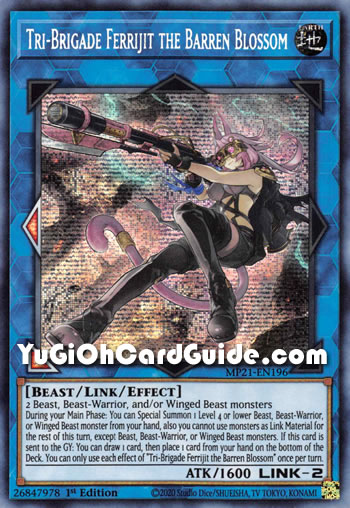 Yu-Gi-Oh Card: Tri-Brigade Ferrijit the Barren Blossom